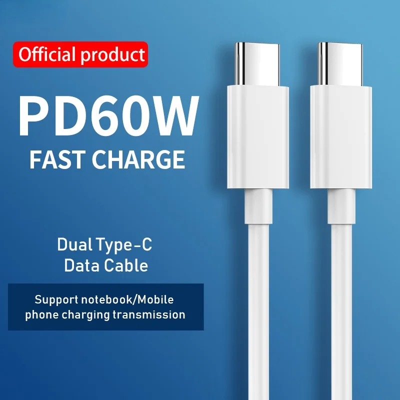 

60W USB C To USB Type C Cable USBC PD Fast Charger Cord USB-C 3A Type-c Cable For Xiaomi POCO X3 M3 Samsung Macbook iPad