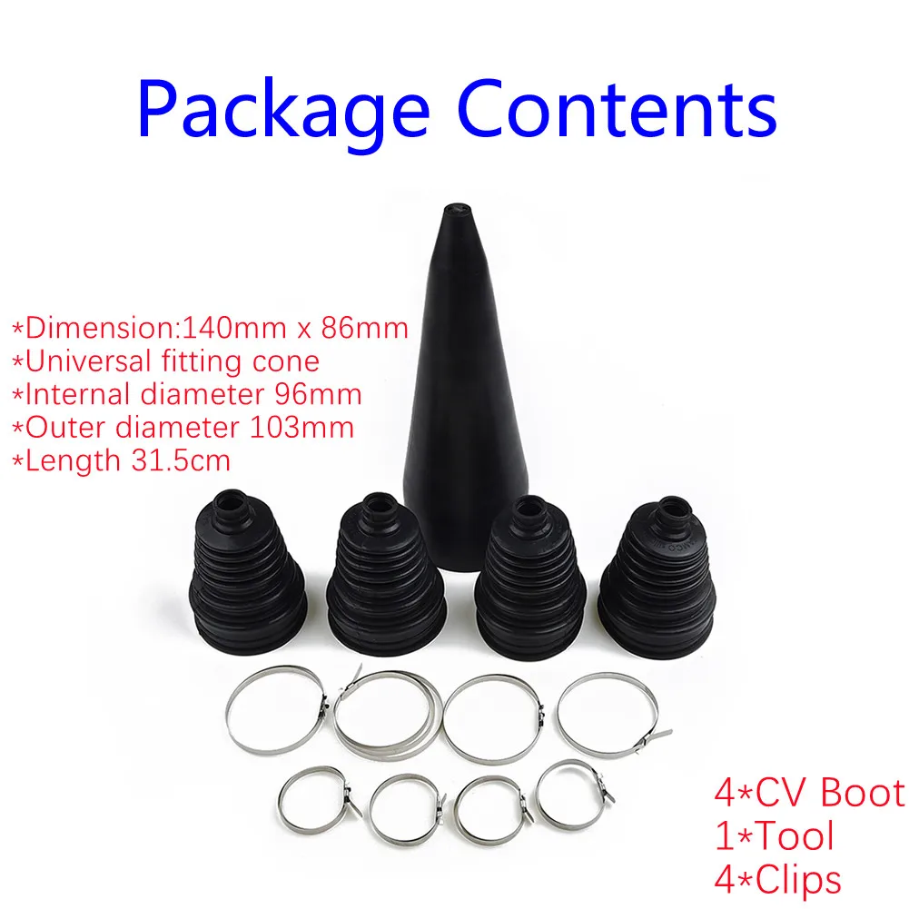 

Car Silicone Constant Speed Dust Cover Track Connector Kit Inner Diameter 21mm CV Boot Replacement Universal Car Accessorie