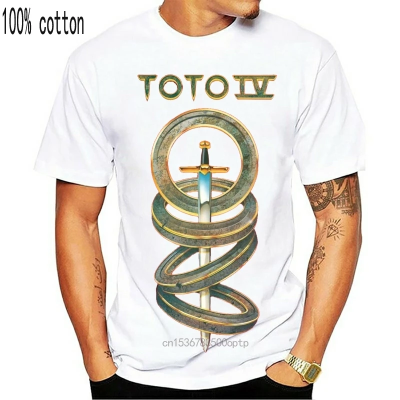 

New Popular TOTO IV Classic Rock Band Mens Black T-Shirt S-3XL