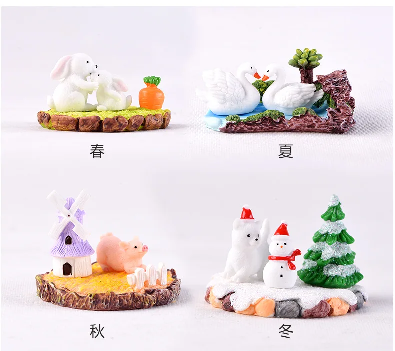 3 шт. Bryophyte микро-Пейзаж орнамент декоративный животное set кусок набор поросенка