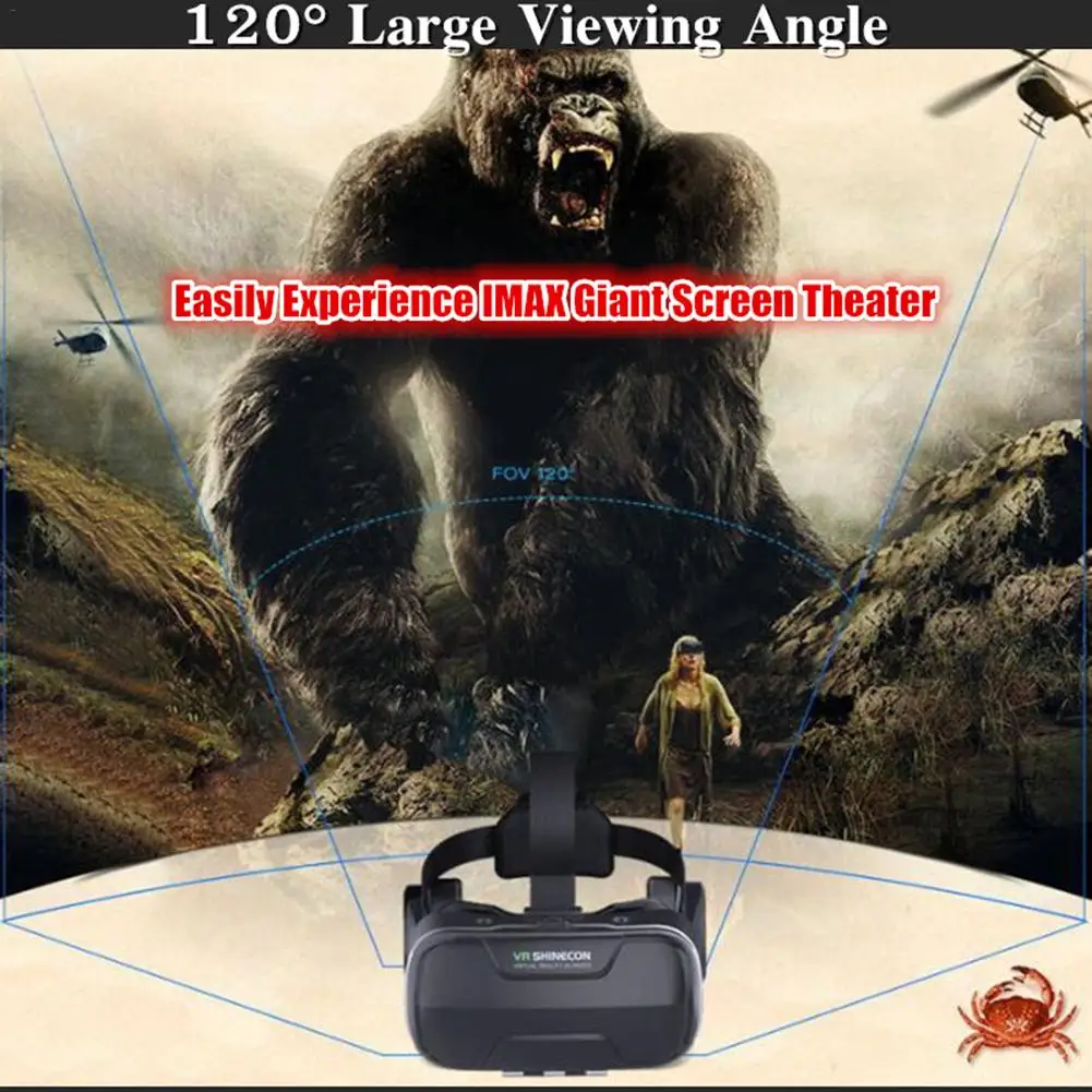 Оригинальная VR shinecon 8,0 стандартная версия и гарнитура Версия виртуальной реальности 3D VR очки гарнитура для шлема дополнительный контроллер