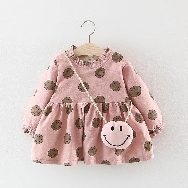 2 шт. детское зимнее бархатное платье с улыбающимся лицом | Мать и ребенок