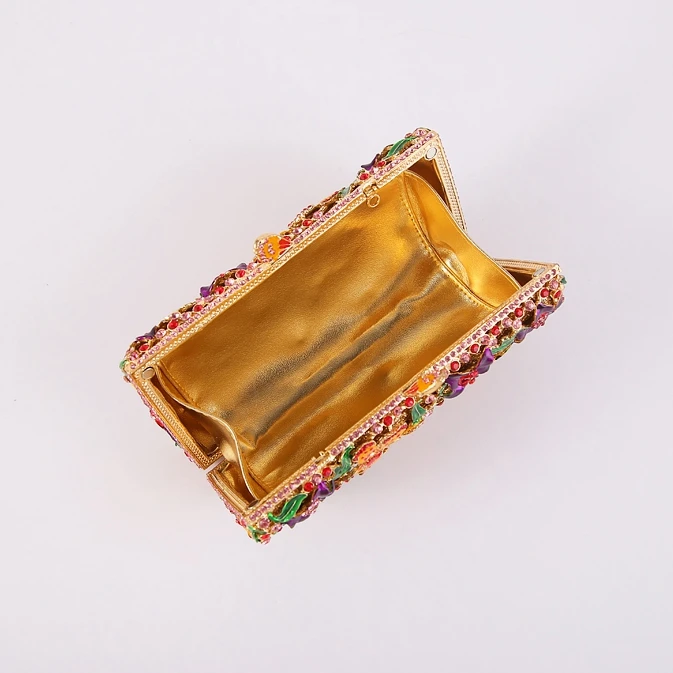 Женские вечерние сумки с фиолетовым цветком и бриллиантами женские сумочки