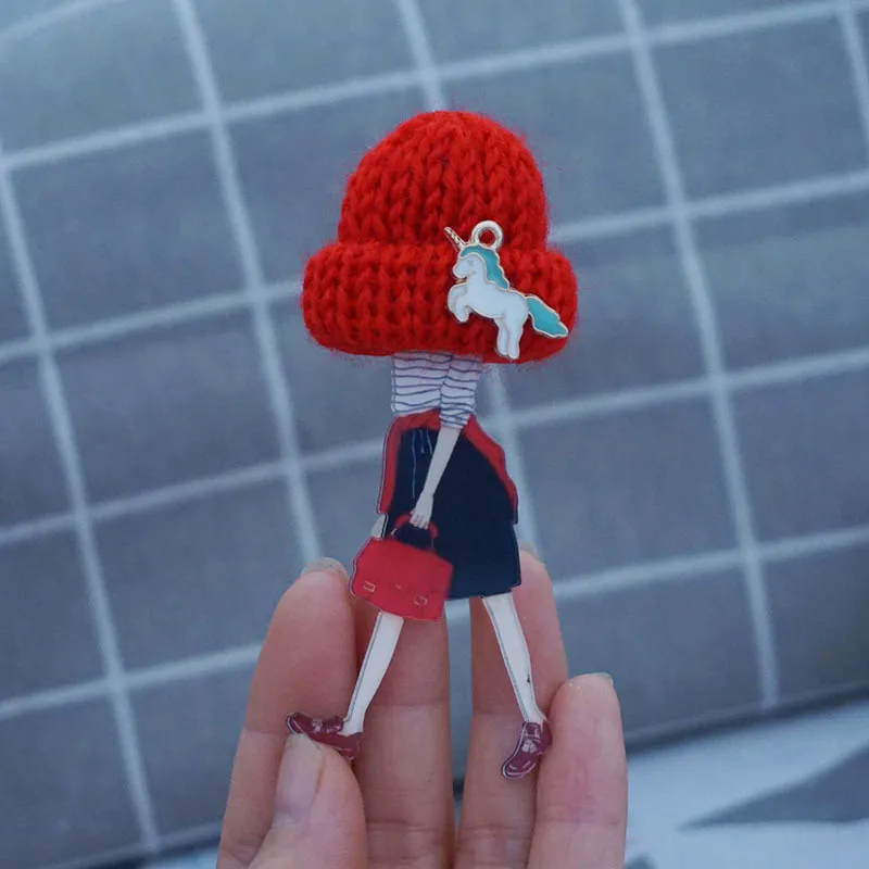 Акриловая искусственная для одежды милая булавка Мультяшные броши на рюкзак