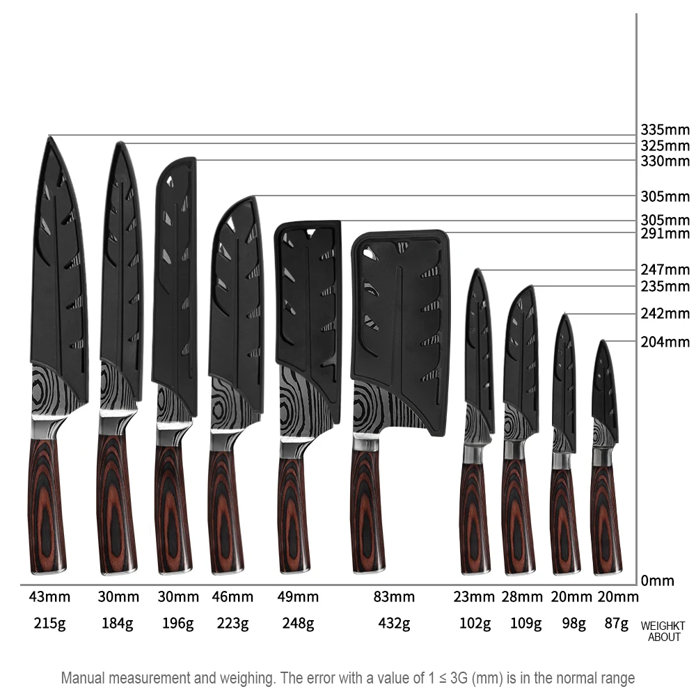 Damask профессиональные японские кухонные ножи шеф-повара дамасский лазерный узор