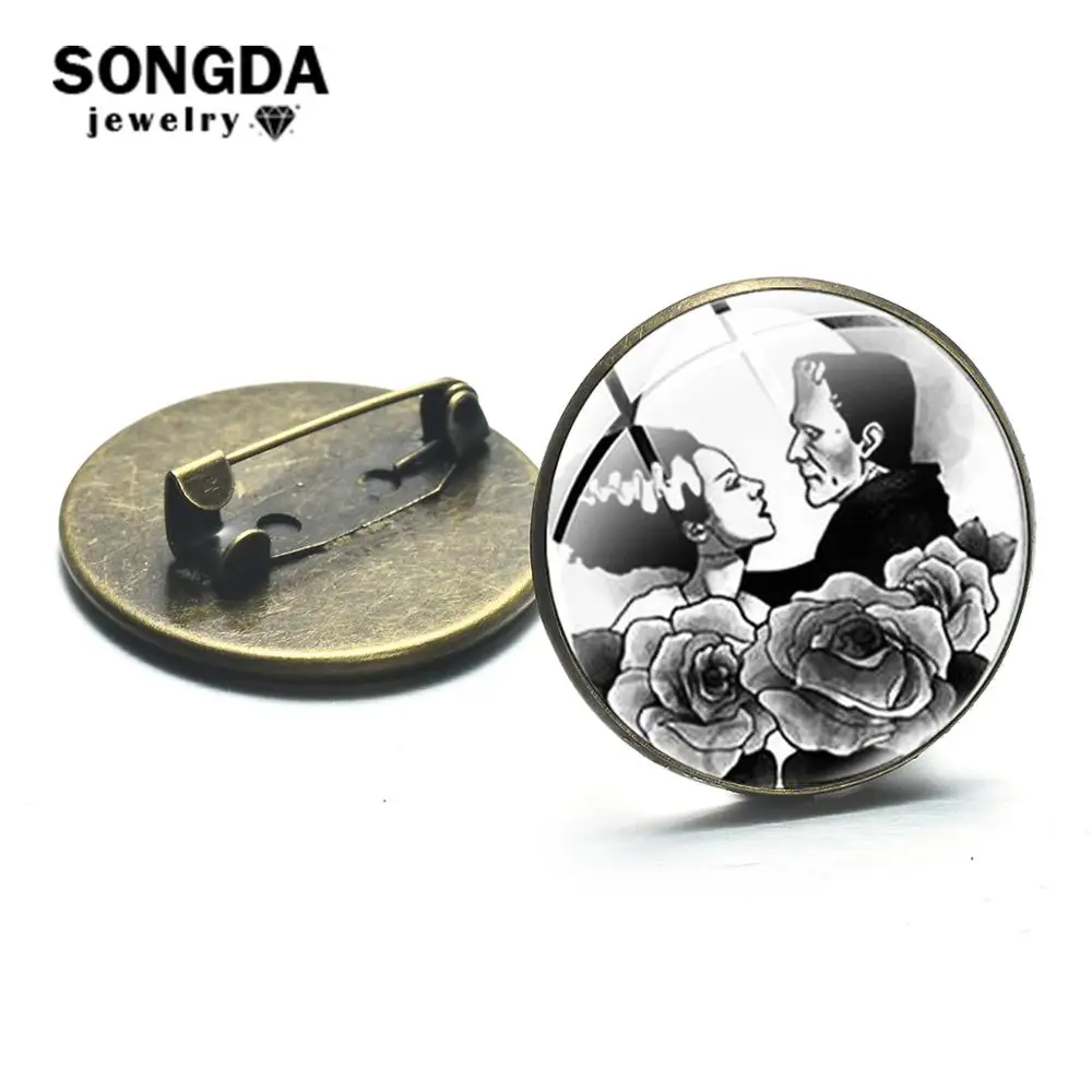 SONGDA Ретро Невеста Франкенштейна брошь античная бронза с живописным узором