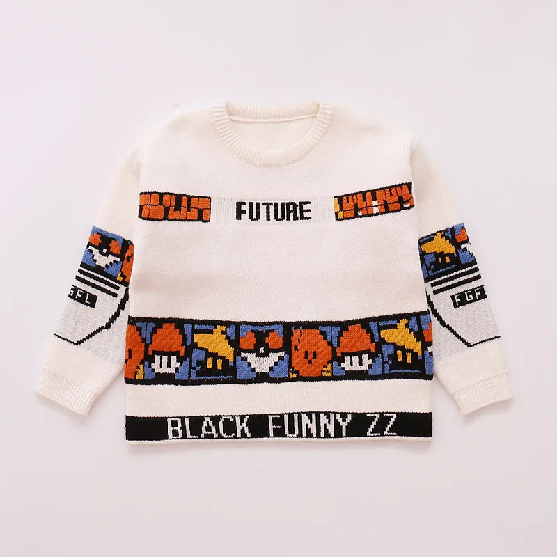 Свитер для девочек с рисунком Осенний плотный свитер принцессы детская одежда