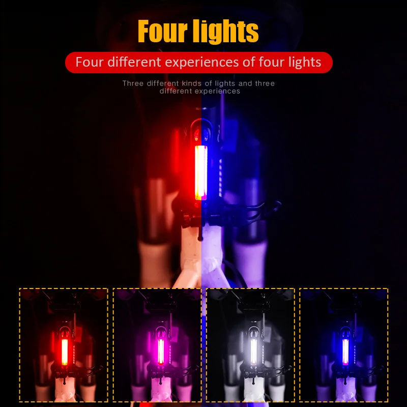 Велосипедные фонари USB перезаряжаемые задние велосипеда сигнальные огни