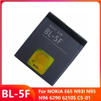 original replacement phone battery bl 5f for nokia e65 n93i n95 n96 6290 6210s c5 01 bl 5f genuine rechargable batteries 950mah