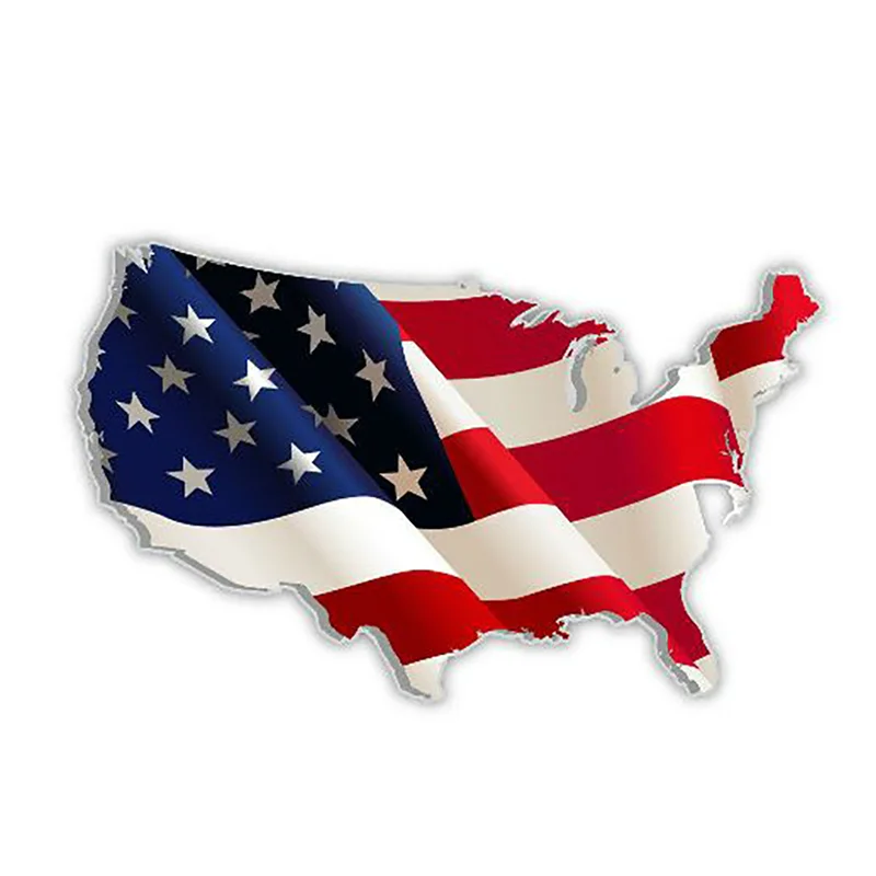 

Car Bumper Stickers and Decals Car Styling Decoration Door Body Window Vinyl StickersAmerican Map Flag kk13*8cm