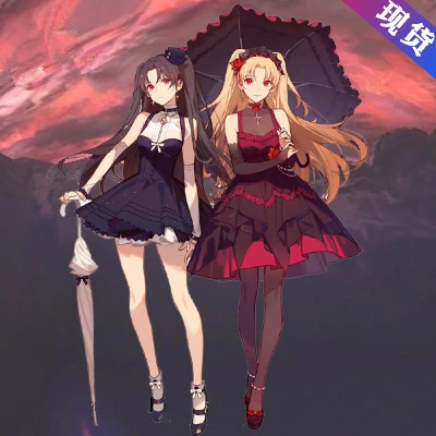 Аниме Fate Grand Order Kawaii Косплей Костюм Ishtar милая девочка Лолита платье + ожерелье
