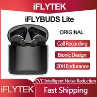 original iflytek iflybuds lite tws smart recording headset wireless bluetooth earbuds call noise reduction instant transcription