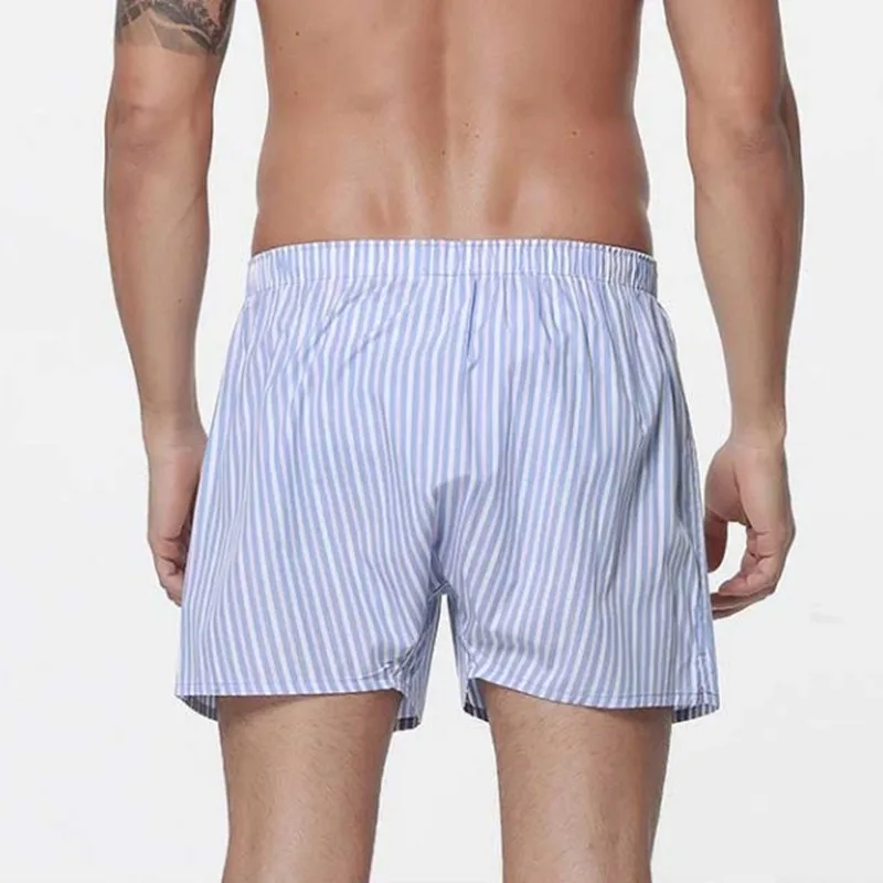 Mens Sleep Shorts Cotton Woven Pants Summer Underwear