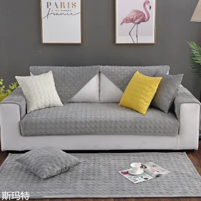 Зимняя однотонная бархатная стеганая диванная подушка со стразами толстый