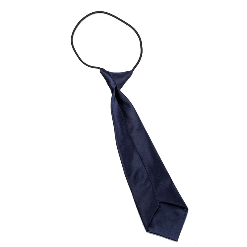 

Kids Children Solid Blue Neck Tie Polyester Necktie
