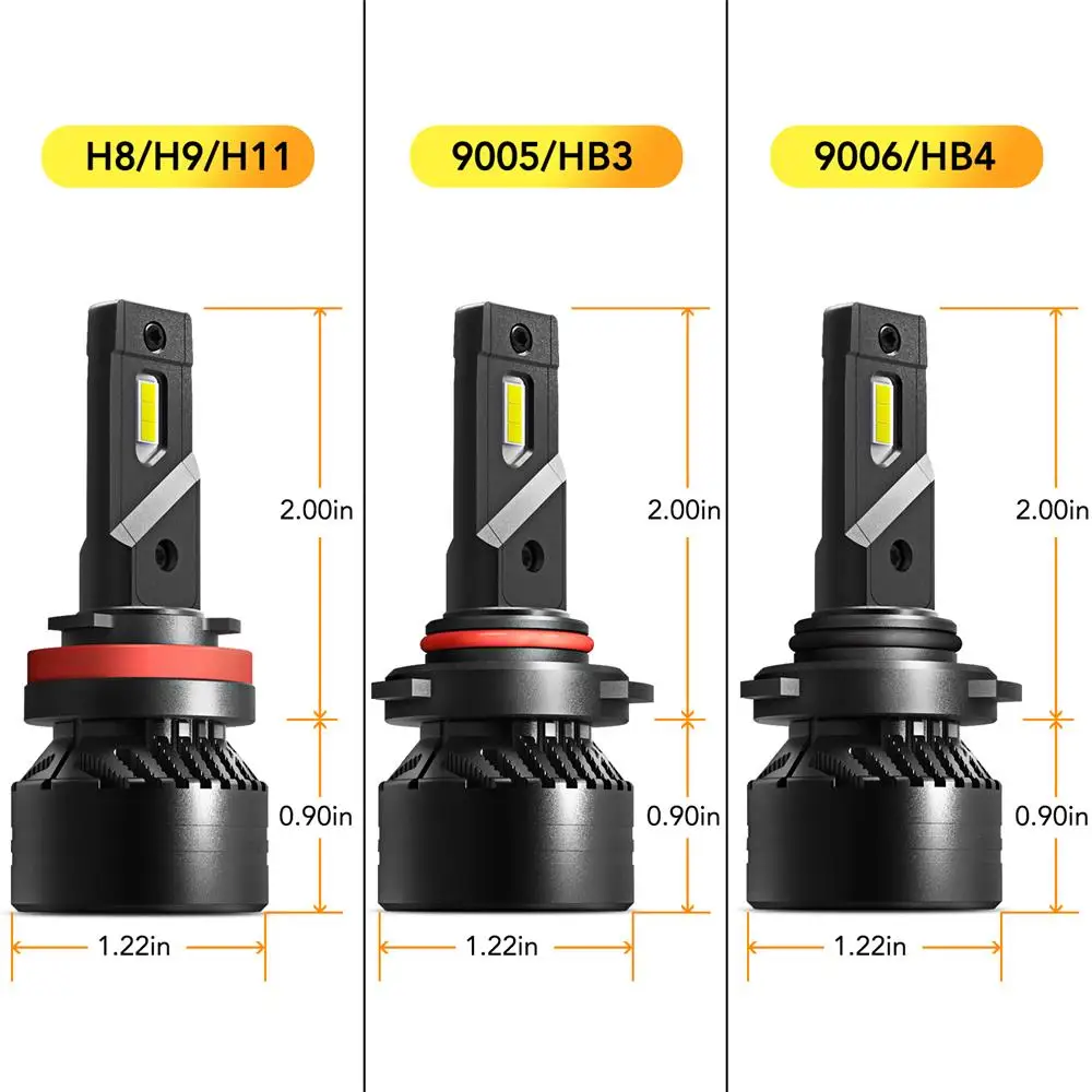 

OXILAM 2PCS 16000LM Canbus Error Free H8 H9 H11 Car Led Canbus Light 9005 Hb3 Auto Lamp 9006 Hb4 Led Bulbs 90W 6500K White