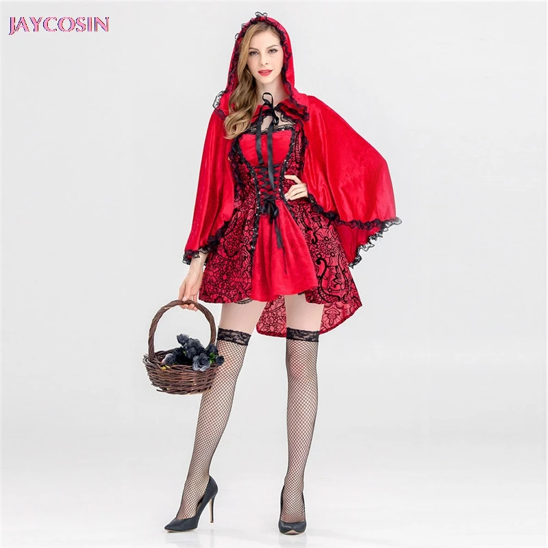 JAYCOSIN многоцветный Хэллоуин платье Женский Красный Косплей Костюм Макияж