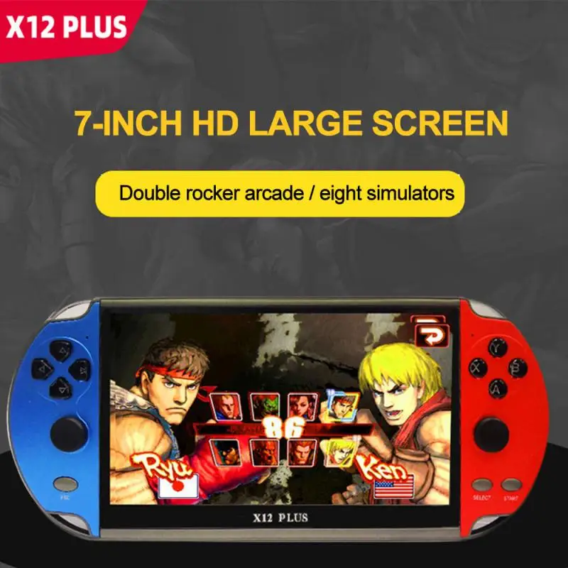 

X12 PLUS 7 Inch Retro Handheld Game Console 16GB Portable Video Game Built-in 10000+ Game Handheld Video Game Player Gift