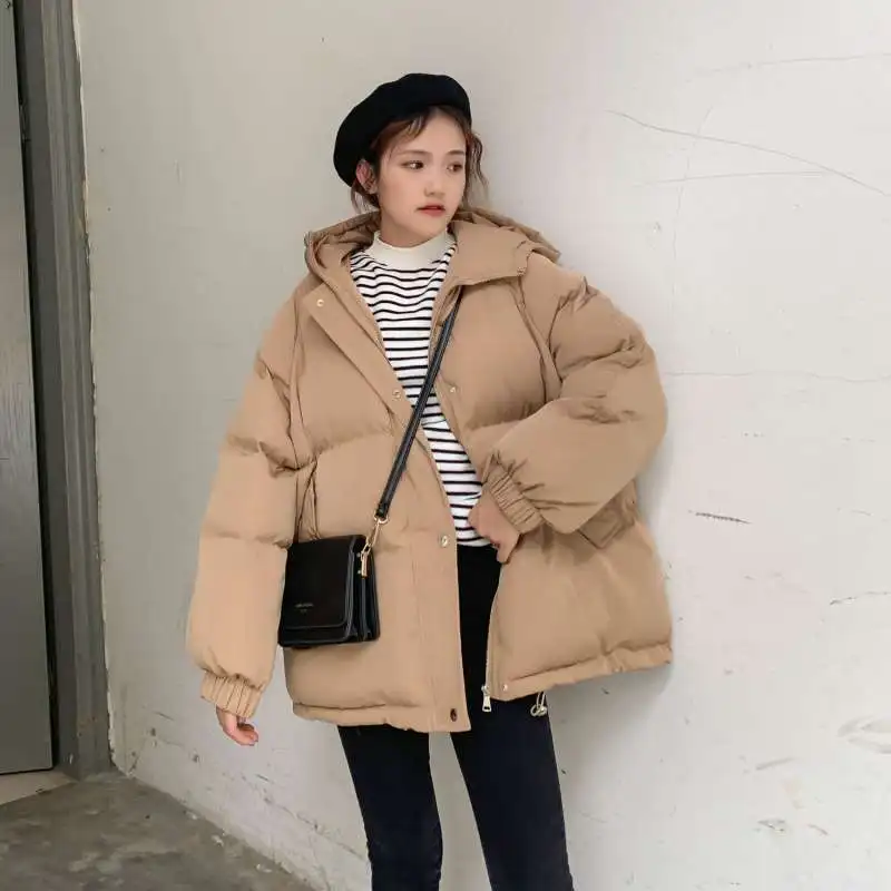 Женская куртка зимние парки короткая пуховая женские пуховые пальто с капюшоном