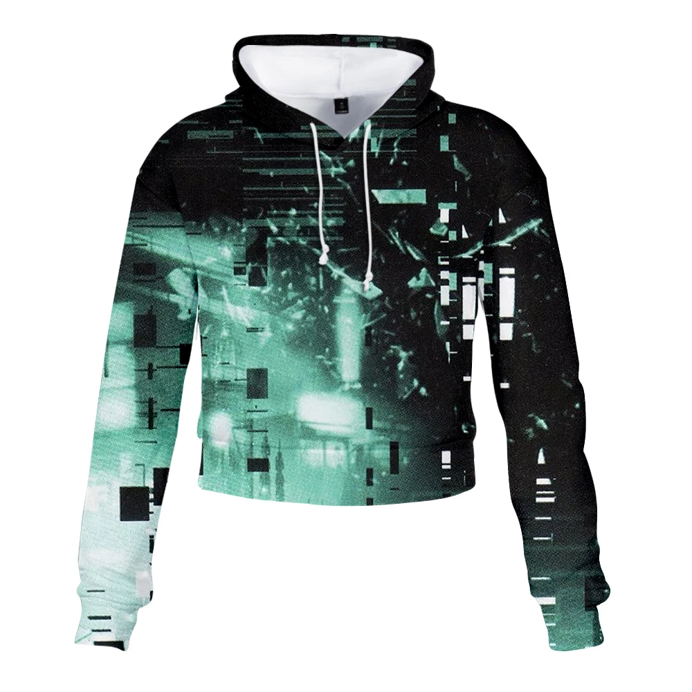 Psycho-Pass Southside женские сексуальные милые кроп топ толстовки змеиный принт harajuku