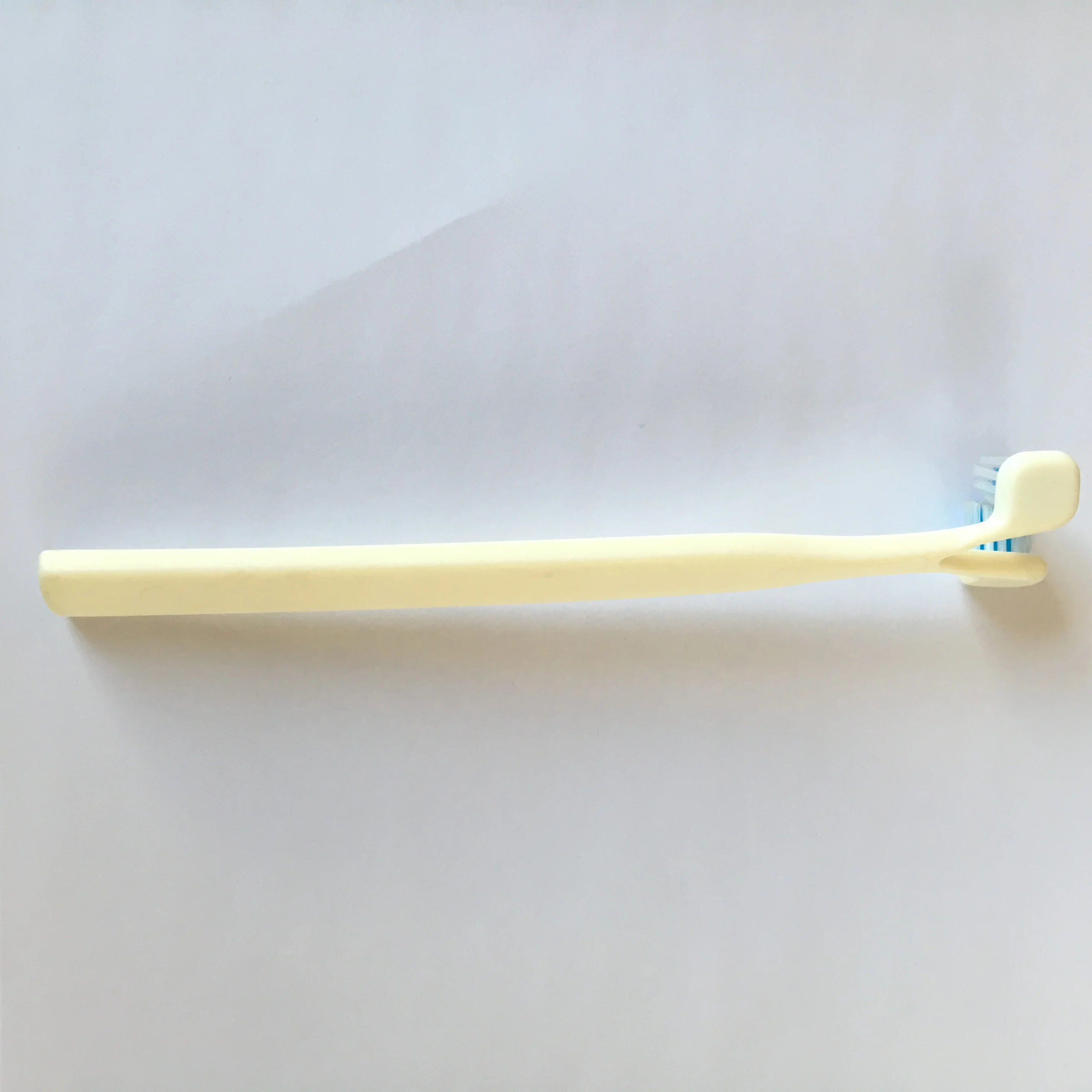 Зубная щетка с двойной головкой мягкая нейлоновая щетина пластиковая длинная