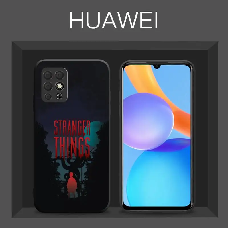 

Stranger Things Movie Thriller Suspense Phone Case Black Color For Huawei P40 P30 P20 Pro Mate 20 lite Honor 10 10i 9x 8a 8x