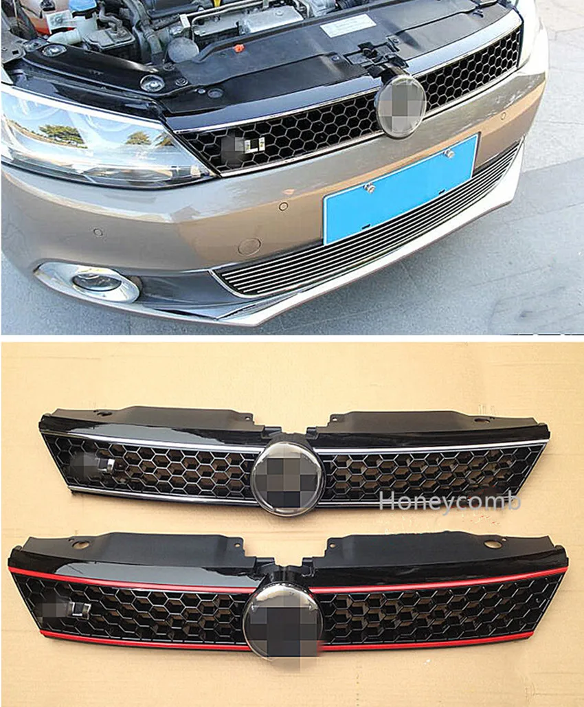 ABS сотовая решетка Центральная Решетка переднего бампера для vw jetta mk6 2011