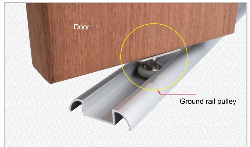 Складной дверной шкив раздвижные двери Нижняя направляющая положения рельса