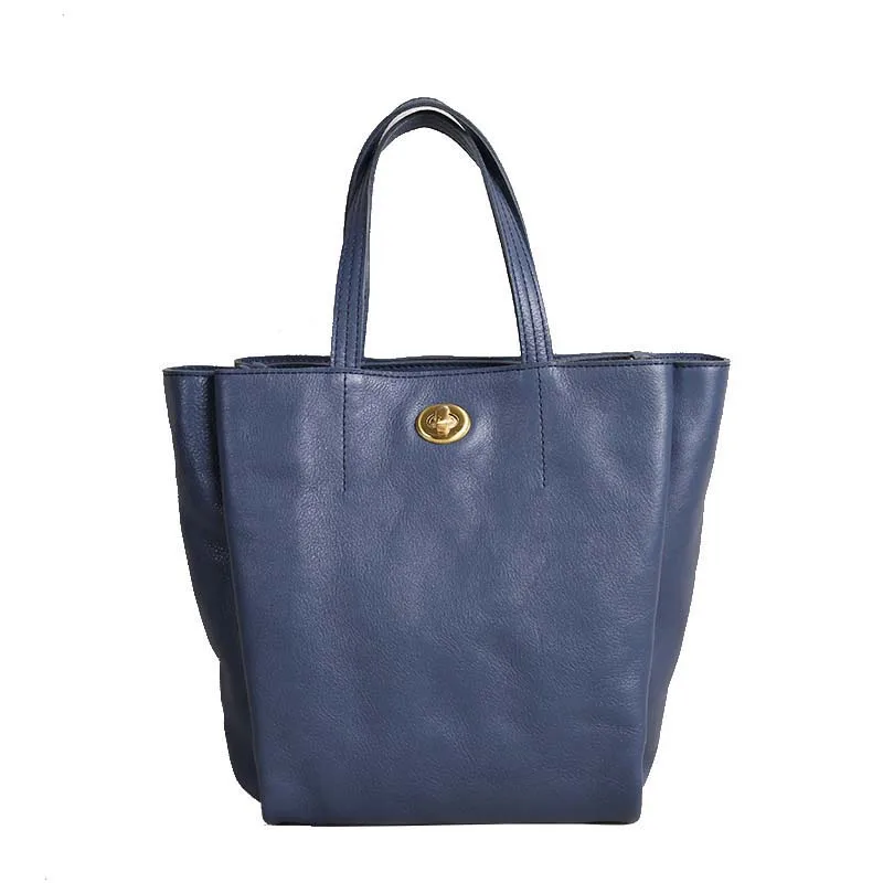 

New Fashion Cowhide Handbag Autumn / Winter Big Bag Large Capacity Leather Crossbody Bag