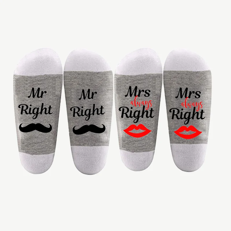

Mr Right Mrs Always Right Couples Newlywed Bride Groom Husband Wife Engagement Bridal Shower Anniversary Wedding present gift