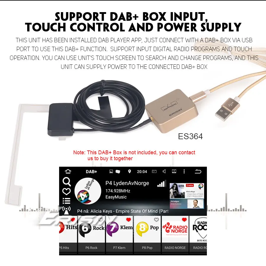 Erisin ES4841U " двойной Din Android 9,0 Авторадио DAB+ gps Bluetooth WiFi TDT Радио RDS USB Navi