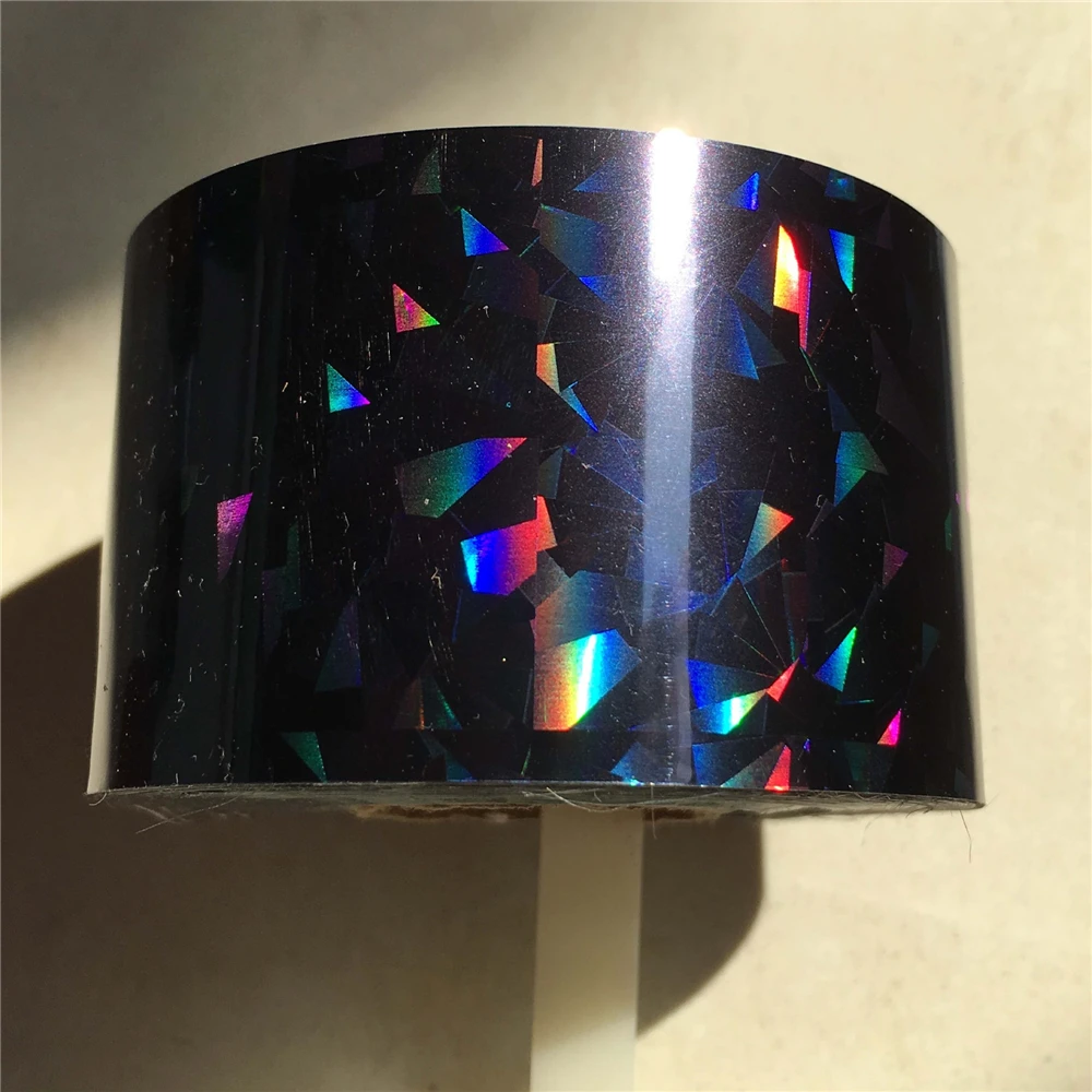 1 рулон голографическая ногтей Фольга рулон Хамелеон красочные наклейками, которые переводятся на ногти, с помощью наклеек 120 м* 4 см Nail Art наклейки оптовой маникюр дизайн