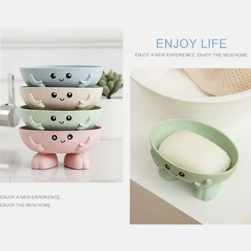 

Creative Draining Non-slip Soap Box Anti-falling Durable Cartoon Design Draining Soap Box Kitchen Accessories Bathroom Tools
