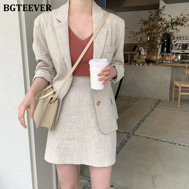 Винтажная Женская юбка костюм однобортный пиджак и юбка-карандаш уличная