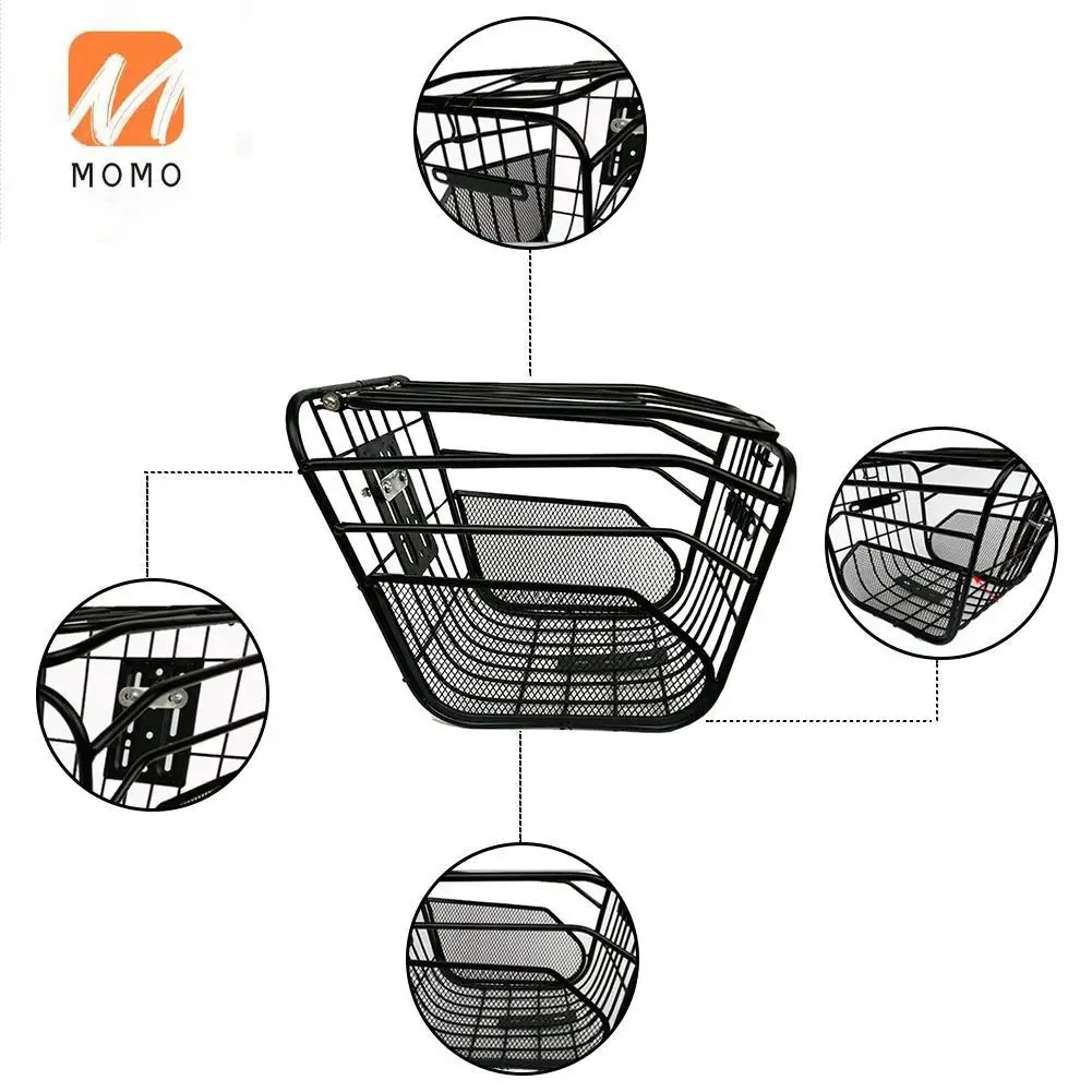 

1PCS Bicycle Basket Anti-Rust Detachable Container Bike Accessory For Road Mountain Folding Bike Electric Bike Basket