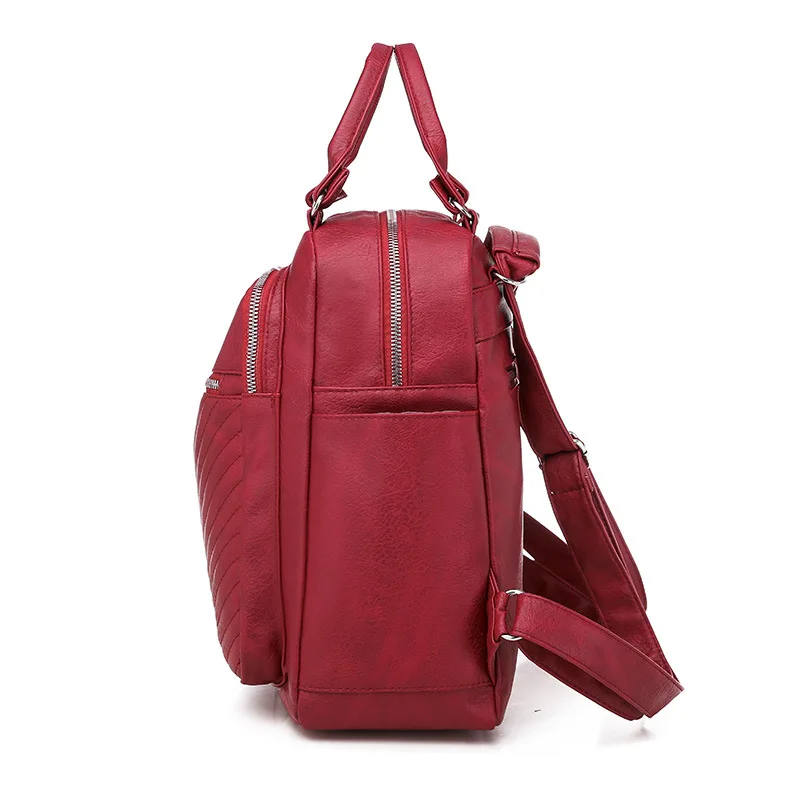 Женский рюкзак из искусственной кожи многофункциональная простая сумка через