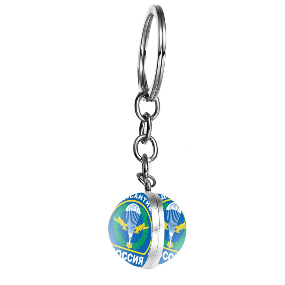 Брелок в ретро-стиле двусторонний стеклянный брелок с кабошоном стиле