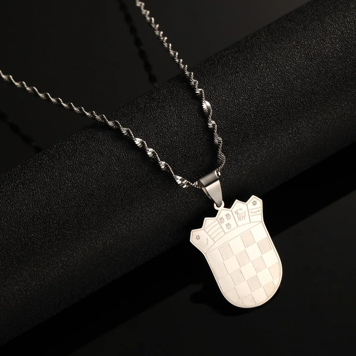 Кулон с картой Хорватии ожерелья золотого цвета из нержавеющей стали для женщин