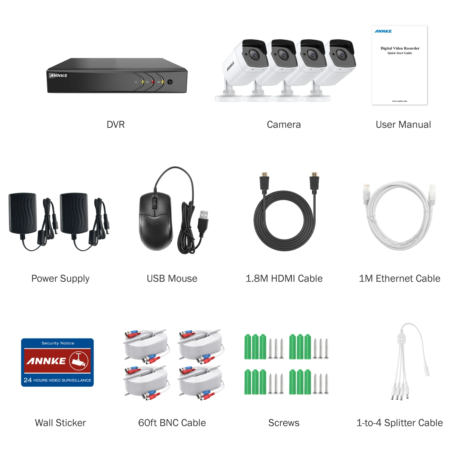 ANNK H.265+ 5MP Ultra HD 8CH DVR CCTV система безопасности Открытый 5MP EXIR камера ночного видения комплект видеонаблюдения