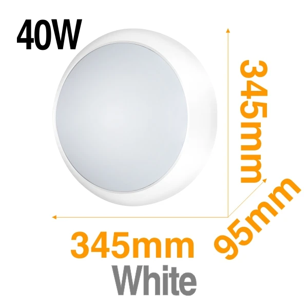White 40W 6 Вт, 9 Вт, 13 Вт, 18 Вт, 24 Вт, 36 Вт, 40 Вт, 48 Вт, круглый светодиодный потолочный светильник, 220 В, теплый белый, холодный белый, современный светильник, ночной Светильник для внутреннего и наружного освещения - Цвет корпуса: White 40W