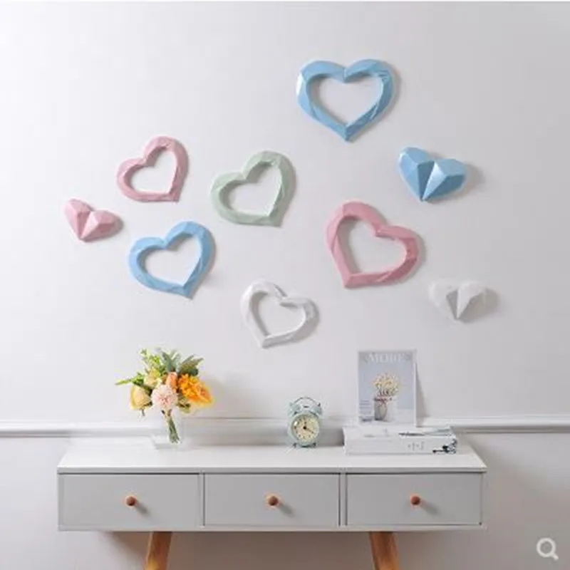 

European-style heart-shaped ceramic crafts, creative wall stickers, wall decoration gifts for home restaurants and bars