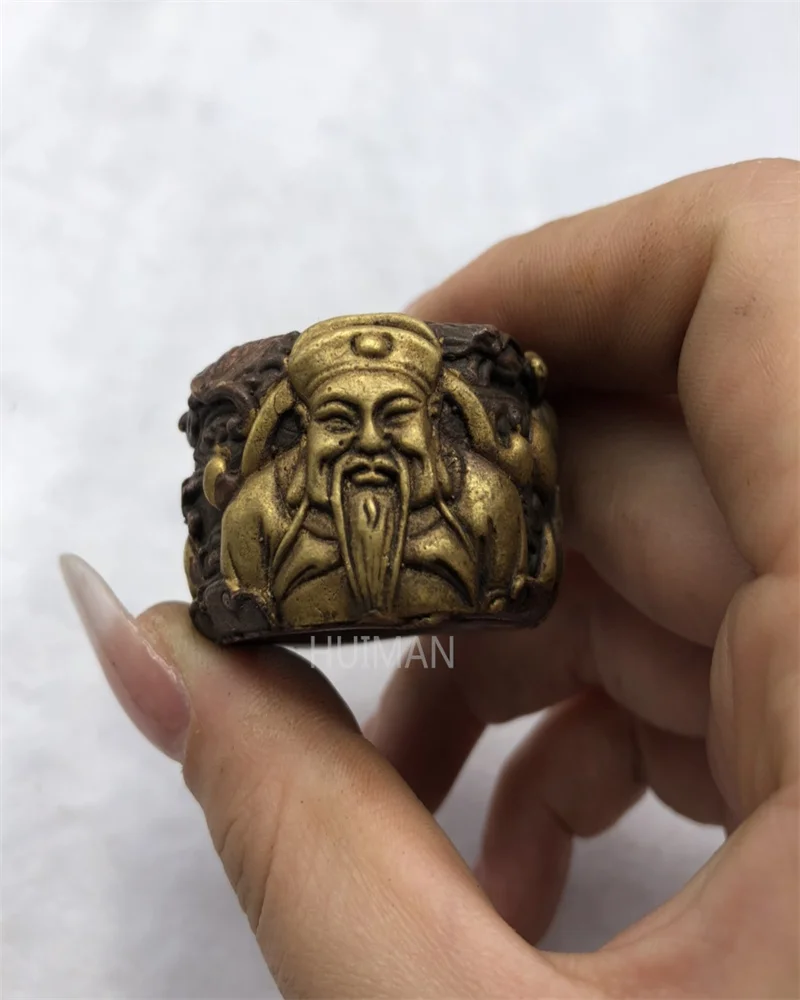 

China Copper Statue Luck Wealth Fingerstall Metal Crafts Home Decoration