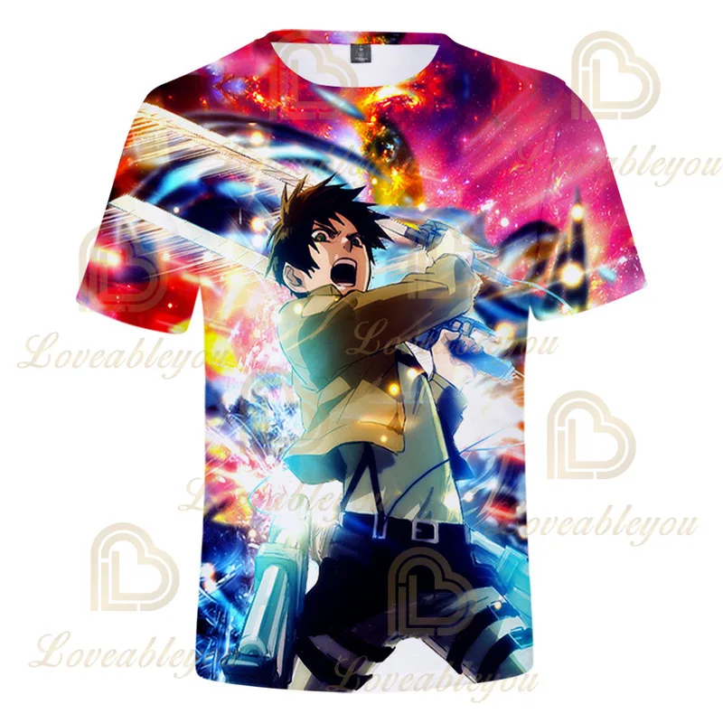 

T-Shirt Anime 3D Printed Streetwear Men Women Fashion Crew Neck T Shirt Harajuku Cosplay Tees Tops Unisex Tshirts