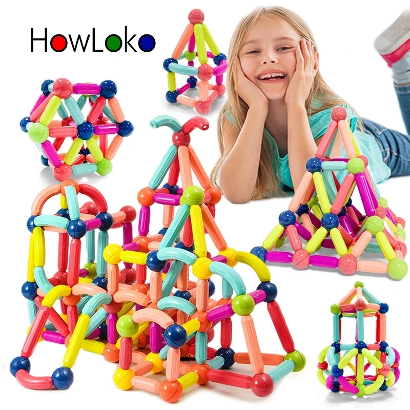 

25-64 шт., Детский конструктор-магнит