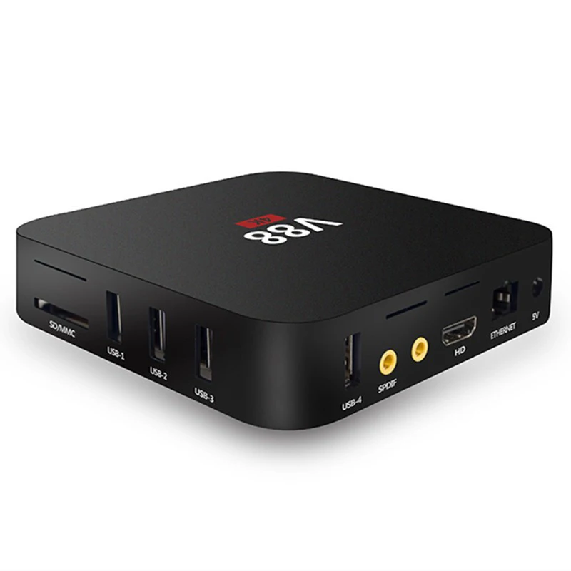 * V88 4K Android 6 0 Smart TV BOX новейший RK3229 четырехъядерный 8 Гб 1080P WIFI Media|ТВ-приставки и