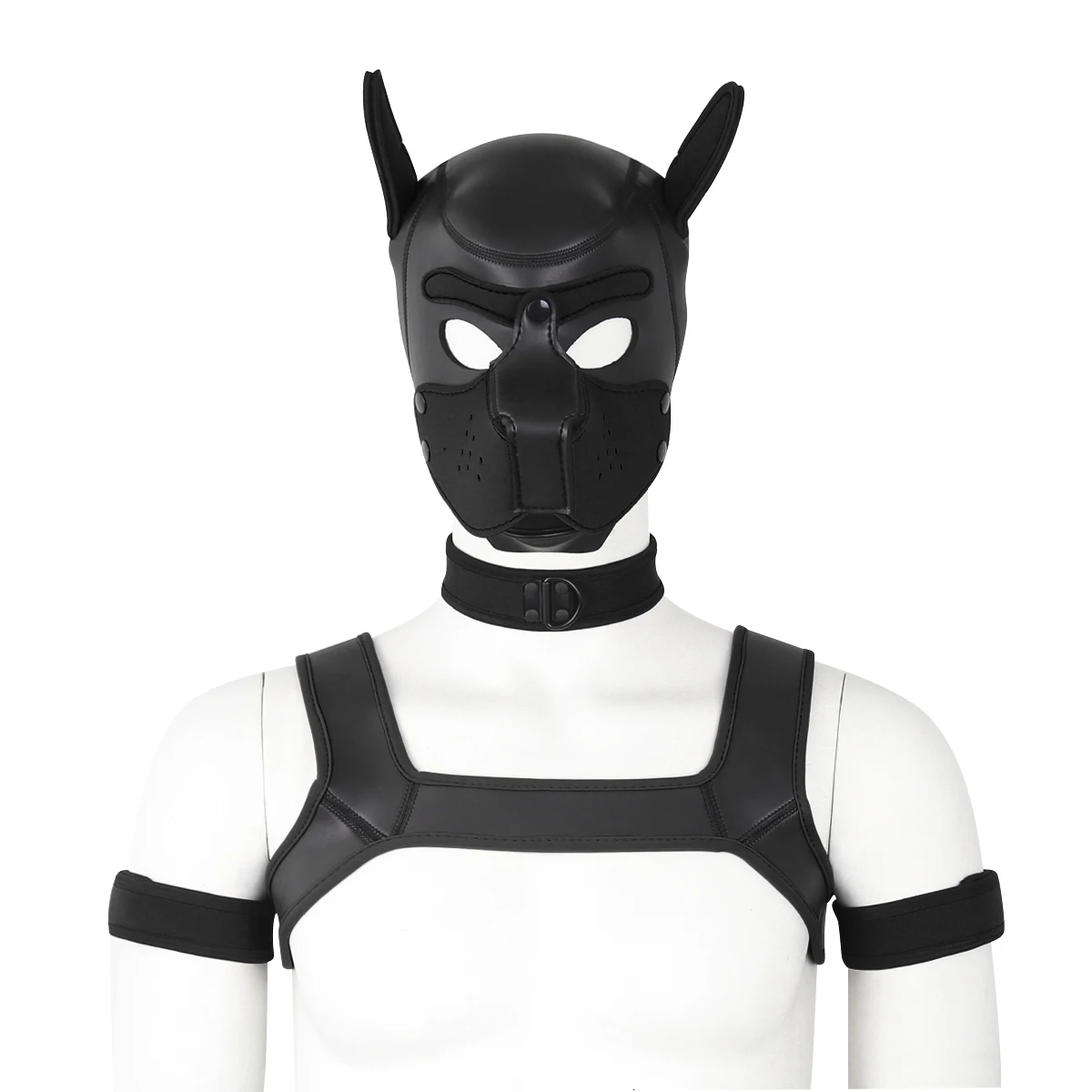 Puppy Play Dog Bondage Hood Mask Collar Armband Cosplay Fantasy Harness Bondage Sexy Set Adult Games Slave Pup Role Play Couples
