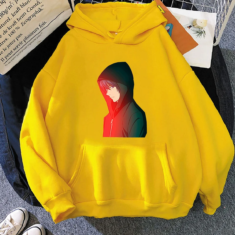 

2021 Fashion Platinum End Mirai Print Hoodies Loose Hip Hop Long Sleeve Kpop Clothes Streetwear Hooded Unisex Colorful Clothes