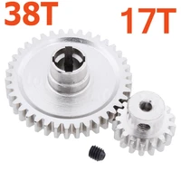 steel metal diff main gear 38t motor gear 17t for rc 118 wltoys a949 a959 a949 a959 a969 a979 rc car buggy truck hsp