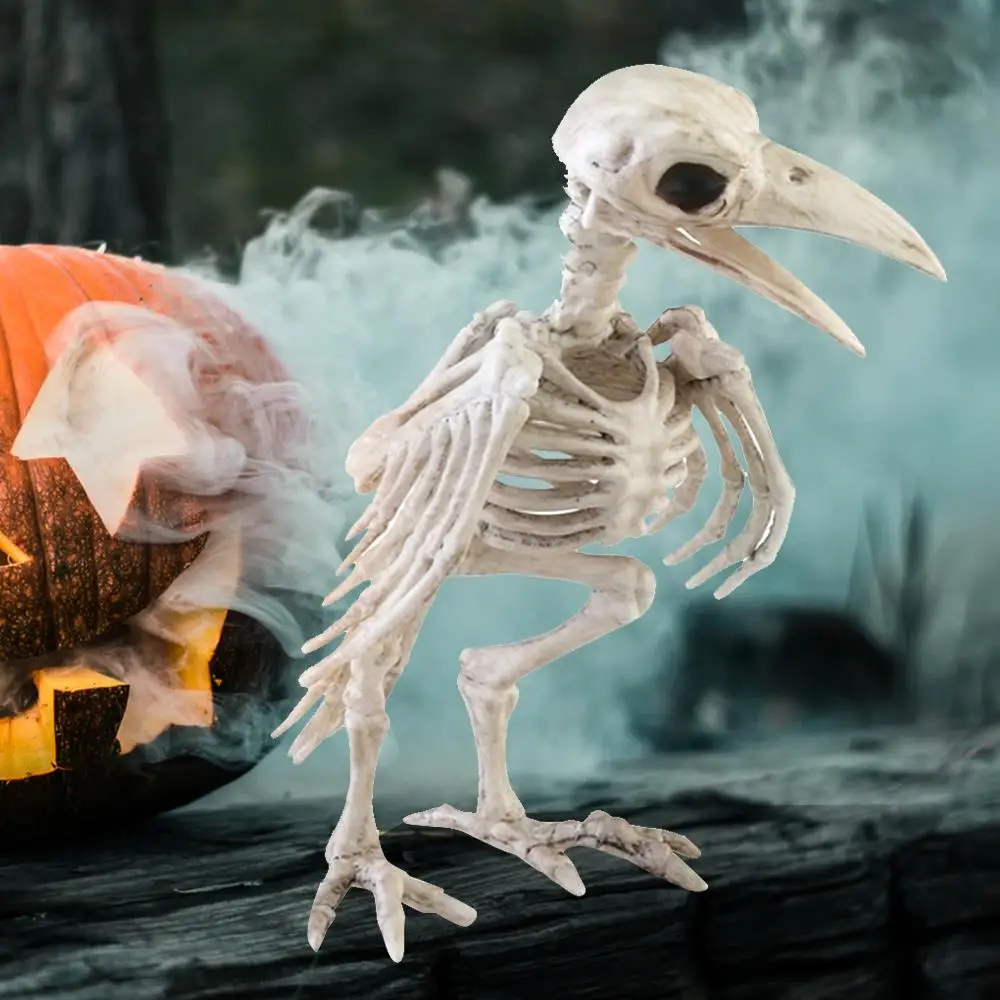 Жуткая ворона Скелет пластиковые игрушки дом с привидениями украшение на