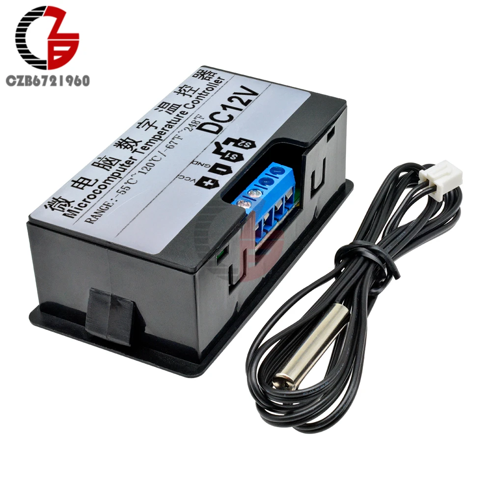110V 220V 12V C/F цифровой регулятор температуры Термостат Термометр для внутреннего и наружного инкубатора регулятор задержки нагрева охлаждения